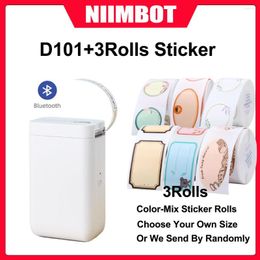 NiiMbot D101 Portable Pocket Label Maker Mini Wireless Inkless Printer For Phone Tablet Office Home Organization D11 Plus