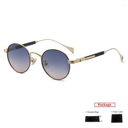 Sunglasses Mimiyou Round Alloy Polarised Women Fashion Men Drive Vintage Glasses Brand UV400 Eyeglasses Shades