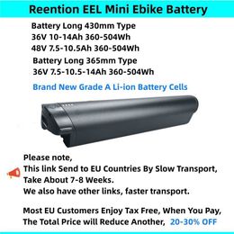 Reention EEL Mini Ebike Battery 36V 10Ah 10.4Ah 14Ah for Three Phase One Minerva Pedal Lightning Pedal Coyote 250w 350w 500w