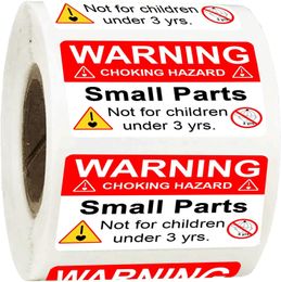 Adhesive Stickers Choking Warning Hazard Labels Red Small Parts Suffocation Not 1 x 2Inch 230803