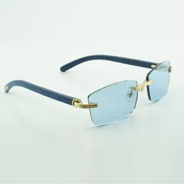 New wood sunglasses male and female with new hardware blue wooden sunglasses 0286O size: 56-17-140mm