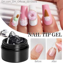 Nail Polish BOZLIN 4 in 1 non stick solid nail tip gel 15ML transparent UV LED diamond gel nail art varnish easy to operate Z230804