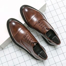 Dress Shoes Handmade Mens Slip On Oxford Leather Brogue Men's Classic Business Formal For Men Zapatillas B69