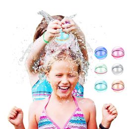 Sand Play Water Fun Magnetic Reusable Water Balloons Refillable Water Balloon Quick Fill Self Sealing Water Bomb Splash Balls for Kids Swimming Pool 230803