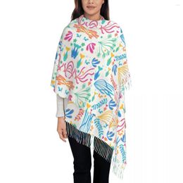 Scarves Colourful Water Plant Women's Tassel Shawl Scarf Fashion