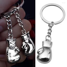 Garden Decorations Boxing Gloves Keyring 3D Metal Movement Fighting Jewellery Men's Car Club Gift Souvenir Easy To Find Your Key