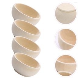 Dinnerware Sets Small Wooden Bowl Unfinished Playthings Model Toy Bowls DIY Accessories Craft Toys
