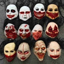 Party Masks Halloween Scary Bloody Zombie Masks Horror Vampire Mask Cosplay Accessories Horror Latex Mask Designs L230803