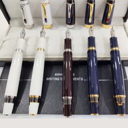 Gel Pens MSS Limited Edition Bohemies Fountain Pen Classic ExtendRetract Nib Top High Quality 14K Writing With Diamond And Serial Number 230803