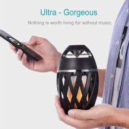 Portable Speakers Outdoor Bluetooth Speakers Led Flame IPX5 Waterproof Torch Atmosphere Speaker Flame Lamp Decorations for Party Garden Home Patio R230803