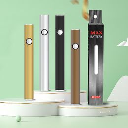 Top 100% Quality MAX Preheat VV Vaporizer Battery 380mAh Variable Voltage E Cigarette 510 Thread Vape Pen & E-Cig eGo USB Charger fit CE4 MT3 Atomizer Cartridges 350mAh