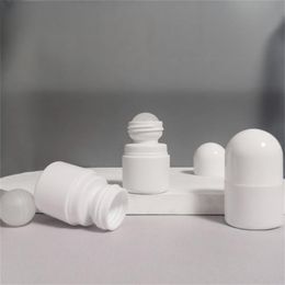 300pcs 30ml Plastic Roll On Bottles White Empty Roller Bottle 30cc Rol-on Ball Bottle Deodorant Perfume Lotion Light Container Personal Care JL1778