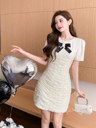 Casual Dresses High End Light Luxury Dress 2023 Summer Style Celebrity Temperament Lace Skirt Quality 93155