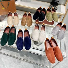 loro piano LP 2023 New Men's Shoes Genuine Leather Slip-on shoe Lazy People Slip on Flat Casual Shoes Doudou Shoes for Men Shoes