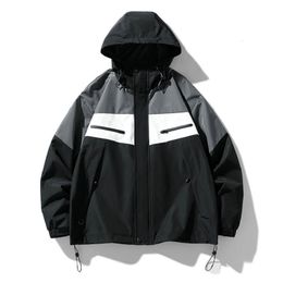 Mens Jackets Streetwear Jacket Men Korean Fashion Hooded Casual Outwear Oversized Outdoors Male Windbreaker Spring Autumn 230803