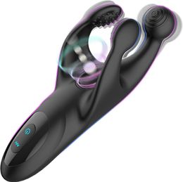 Vibrators Vibrating Male Masturbator Glans Vibrator Electric Penis Massager Delay Trainer Exerciser Vibrations Stimulator Adult Sex Toy 230802