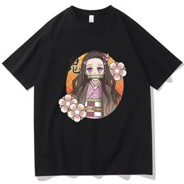 Women's TShirt Japanese Anime Demon Slayer T Shirt Kawaii Kamado Nezuko Print Cartoon Clothes 90S Harajuku Top Tees 230802