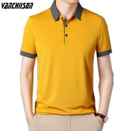 Men's Polos Men Brand Polo Tops for Young Summer Short Sleeve Contrast Turndown Collar England Style Solid Colour Polo Shirt TUE31N11 230803