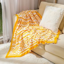 Blankets Bohemian Woollen Blanket Throw Sofa Cover Air Conditioning Quilt Soft Warm Knitted Shawl Bedspread el Bed End Towel 230802