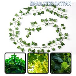 Decorative Flowers 2.1 M Artificial Plants Fake Vines Ivy Garland Greenery For Bedroom Decor Room Wall Home Country Wedding Decoration