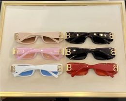 Sunglasses Fashion Small Rectangle Bb Logo Women Men 2023 Brand Design Ladies Skinny Outdoor Shopping Shade Retro 8 Colour