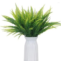 Decorative Flowers Artificial Ferns Faux For Outdoor Fern Uv Resistant Greenery Yard Garden House Indoor Decor