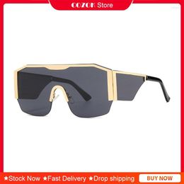 Sunglasses COZOK Arrivals Fashion Oversized Square Men Women Big Frame Sun Glasses Blue Driving Eyewear UV400 Beauty