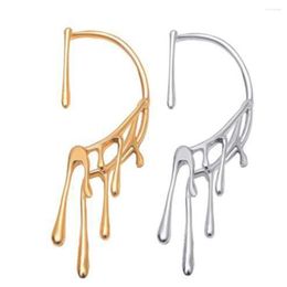 Backs Earrings 2pcs Water Droplets Earring Jewellery Alloy Ear Clip Irregular Single Cuffs Girls