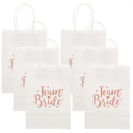 Gift Wrap 6Pcs Handheld Bags Wrapping Wedding Welcome Team Bridesmaid Tote