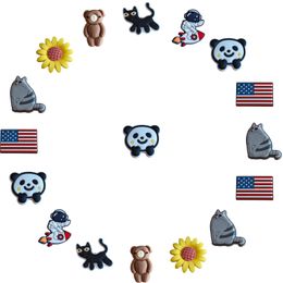 Shoe Parts Accessories Cat Bear Themed Decorations Charms For Clog - Perfect Alligator Jibtz Bubble Slipper Sandals Drop Delivery