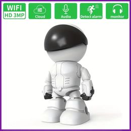 1pc Home Security IP Camera, Robot Intelligent Auto Tracking Camera, Wireless WiFi Baby Video Monitor, Surveillance 1080P Camera