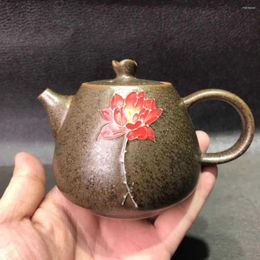 Hip Flasks Ceramic Tea Set Yao Change Teapot Creative Lotus Single Pot Philtre Household Large-capacity Maker