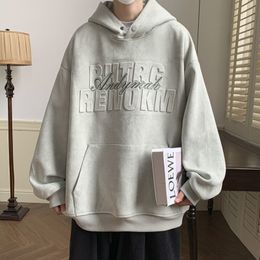 Mens Hoodies Sweatshirts Korean Zip Hoodie Vintage Kawaii Clothes Foamed English Kpop Outer Banks Clothing Stitch Sweatshirt Hooded Shirt 230803