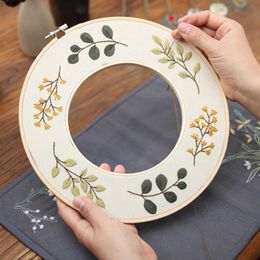 Chinese Style Products Needlework DIY Embroidery with Double Hoop Flower Cross Stitch Needlework Handmade Sewing Art Painting Home Decor