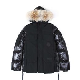 Canadian Designer Puffer Jacket Winter Men gooses Down Jackets Homme Outdoor Jassen Outerwear Real Coyote Fur Hooded Fourrure Jacket Coat Hiver Parka Best quality