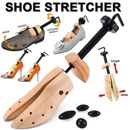 Shoe Parts Accessories 2Way Adjustable Stretcher Shoes Tree Shaper Rack Pine Wood Expander For Man Women SML 230802