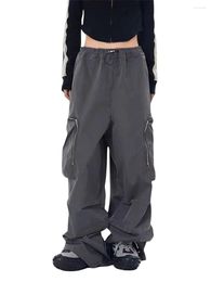 Women's Pants Viqwqii Women S Oversized Cargo Joggers With Adjustable Drawstring Waist And Multiple Zipper Pockets For Streetwear Fashion