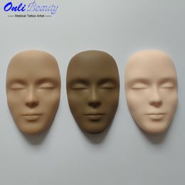 Other Permanent Makeup Supply 3D Realistic Full Face Practise Silicone Skin for Artists 230809