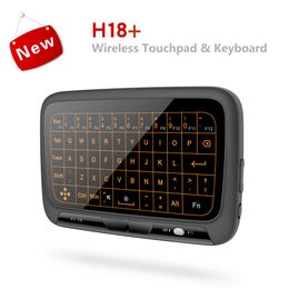 H18 plus Keyboard 2 4G Wireless Touchpad Keyboard Backlight air mouse With Touchpad Mouse for Smart TV Android Box Computer288N