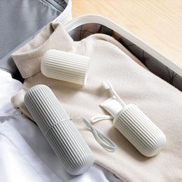 Storage Bottles Portable Toothpaste Toothbrush Protect Holder Case Travel Camping Box