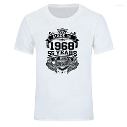 Men's T Shirts Made In 1968 55 Years Awesome Wing Print Men T-Shirt Summer Casual Funny 55th Birthday Gift Short Sleeve Tshirt Tops For Male