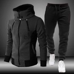 Men's Tracksuits Autumn Men's Tracksuit Hoodie Sets Men Set Sportswear Hoodies+Sweatpant 2 Pieces Winter Warm Clothing Sweatshirts Pants Suits J230803