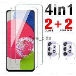 Cell Phone Screen Protectors 4in1 Tempered Glas Case For Samsung Galaxy A52s 5G 6.5inch HD Screen Protector for galaxy a52s galax a 52s SM-A528B camera film x0803