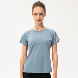 Active Shirts Yoga Tops Women Loose Casual Sports Short Sleeve Breathable Running Training T-shirt Workout Quick Dry Fitness Top Gym T Shirt