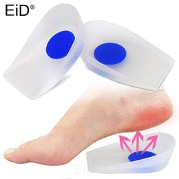 Shoe Parts Accessories High quality Soft Silicone Gel Insoles for heel spurs pain Foot cushion Massager Care Half Heel Insole Pad Height Increase 230802