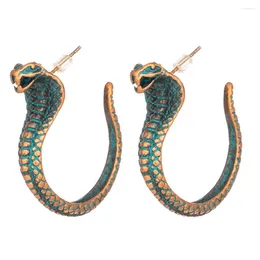 Backs Earrings 2 Pcs Rhinestone Stud Exaggerated Snake Fashion Women Decors Serpentine Girls Alloy (iron) Studs Woman