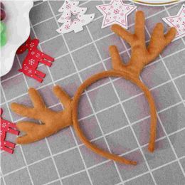 Bandanas Light Brown Christmas Antlers Headband Halloween Hair Hoops Decoration Head Antler