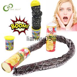 Party Decoration 1pc Funny Jump Spring Snake Toy Gift April Fool Day Trick Fun Joke Toys Potato Chip Can Spring Snake Scary Toy Party Game DDJ x0803