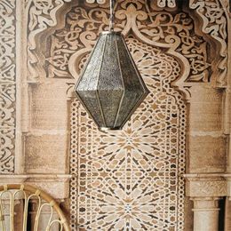 Pendant Lamps Moroccan Features Hollow Carved Lights Living Room Bedroom Dining El Balcony Bar Shop Decorated