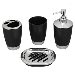 Bath Accessory Set 4PCS Bathroom Tooth Washing Cup Mug Reusable Dispenser Storage Box Tray Organising Toothbrush Holder Organiser